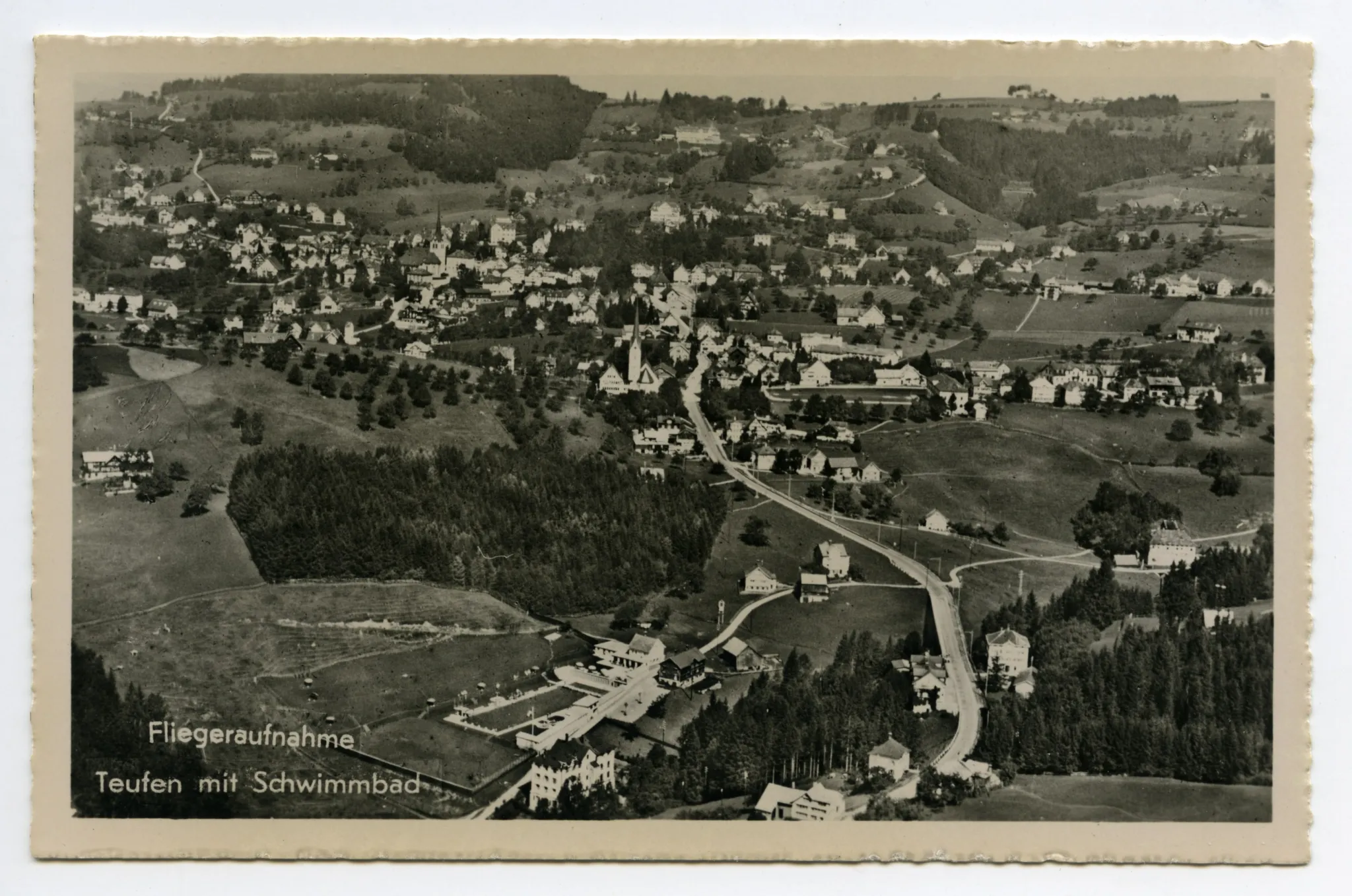 Schwimmbad/Neubrücke bis Bad Sonder/Frölichsegg, mit beiden (alten) Dorfkirchen, Ebni, Gremm. (vgl. Hc.14-07)