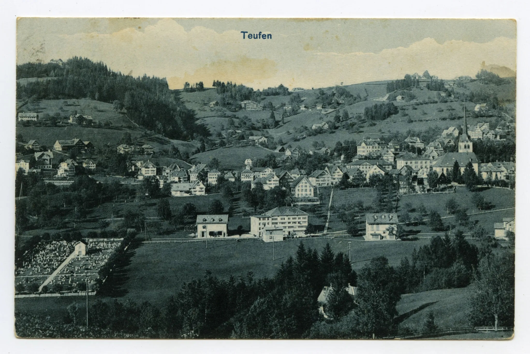mit Friedhof, Blick zu Frölichsegg, Bad Sonder, Schäflisegg