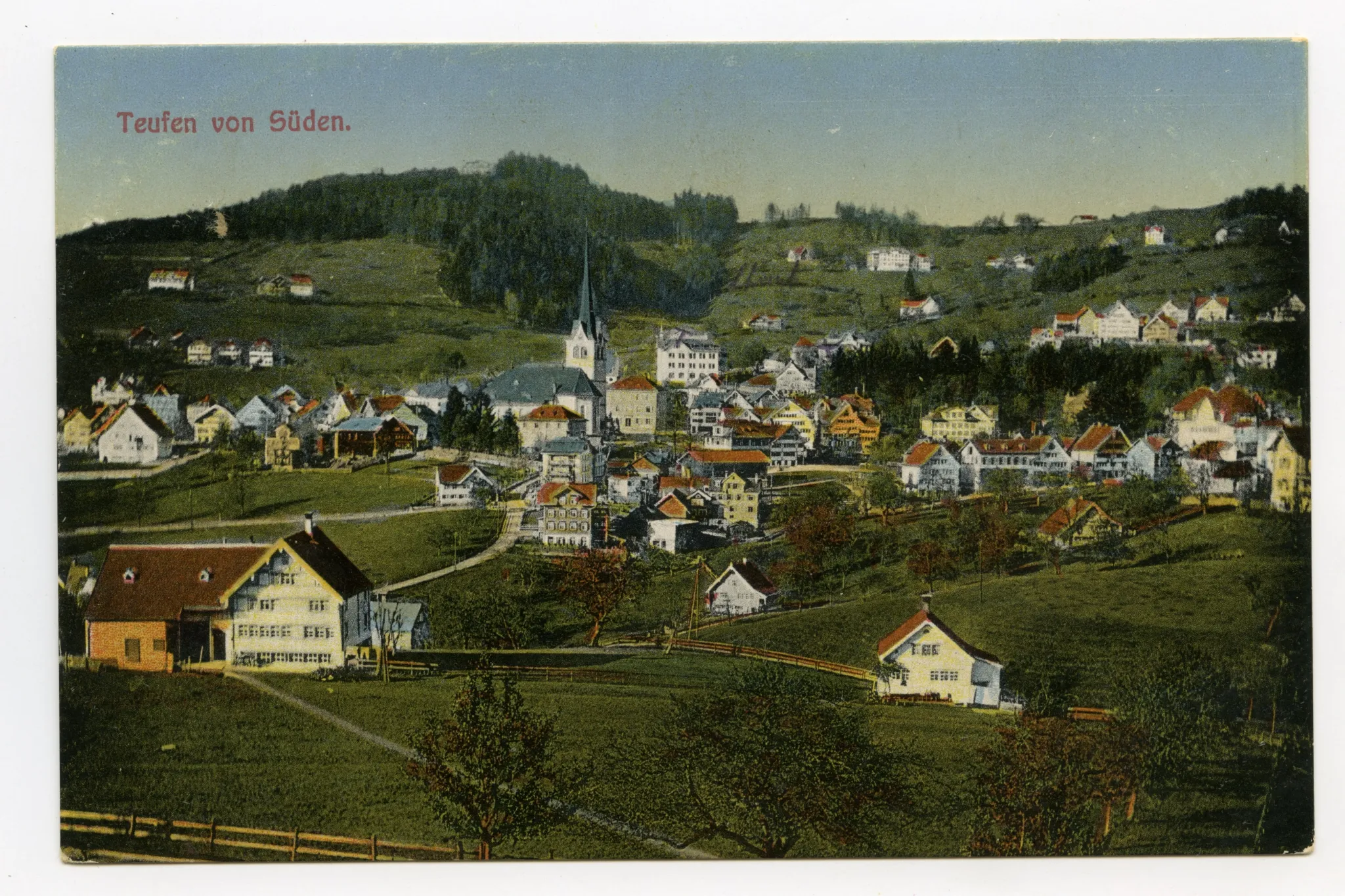 mit neuem Bahnhof, Fernblick, Bad Sonder. Blick zu Frölichsegg, Schäflisegg