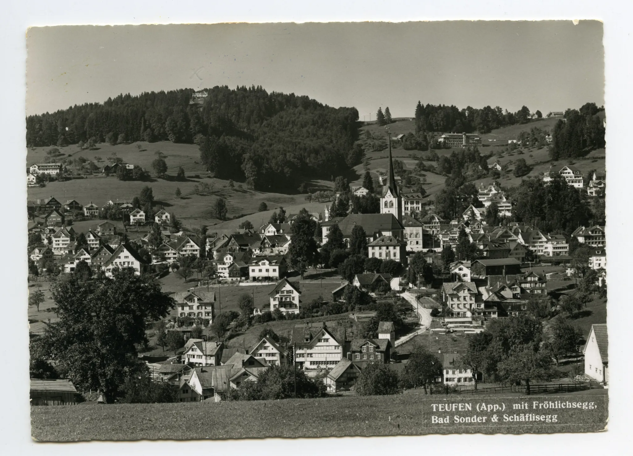 mit Bächli, Fernblick, Bad Sonder. Blick zu Frölichsegg, Schäflisegg