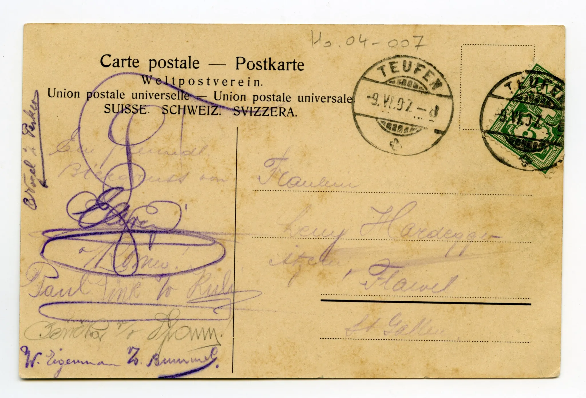 (Grafik: Foto quasi hinter „aufgerissenem“ Passe-partout“), mit beiden Dorfkirchen (Säntis manipuliert)