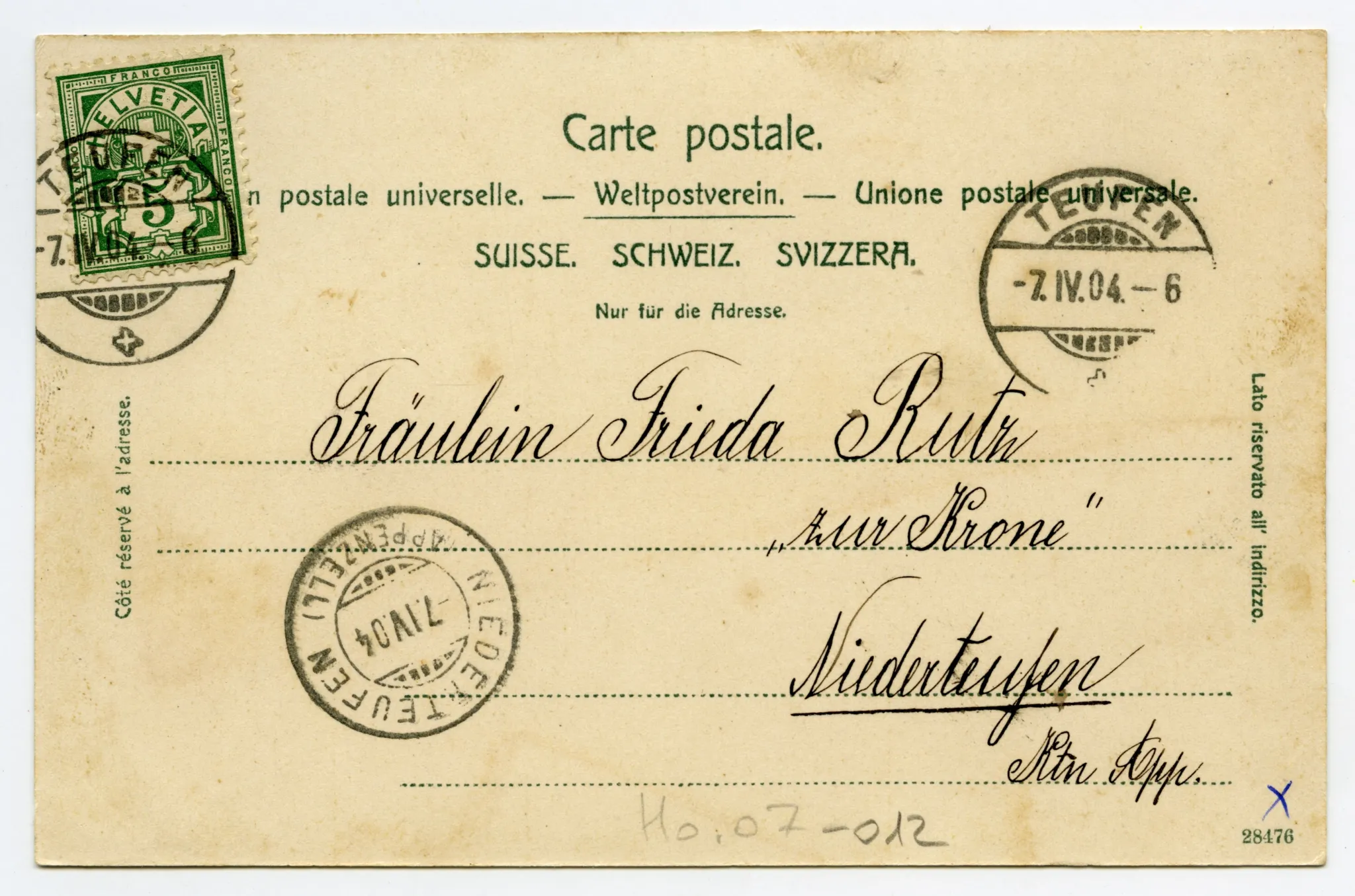 posierende Erwachsene u. Kinder. Zweites Haus v.r.: „Gasthaus Ochsen“ (vgl. Hc.20-20)