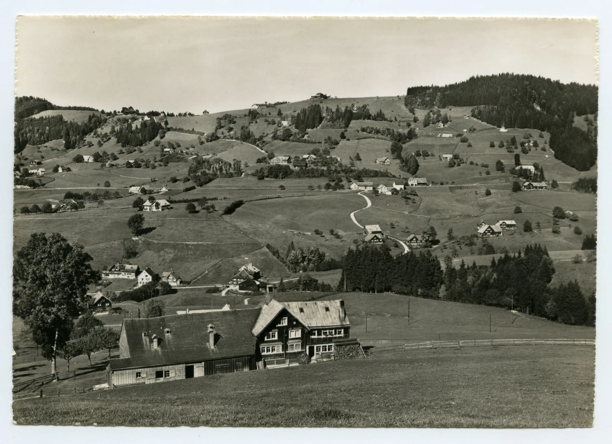 Wetti-„Pfauen“, Hummelhalden, Tobel. Blick zu den Eggen, zwischen Waldegg und Oberhorst