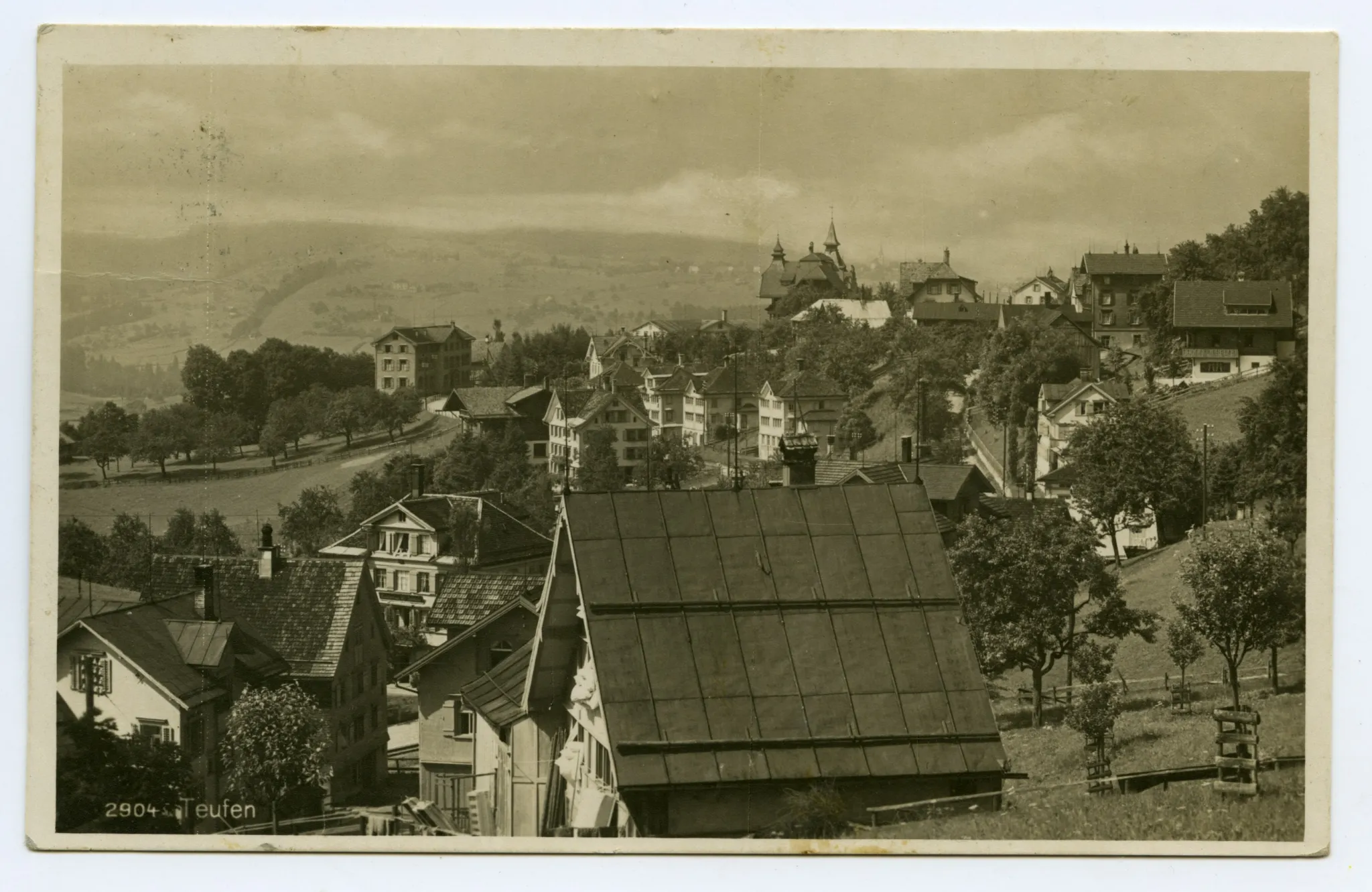 mit Villa „Türmlihaus“, Blick Richtung Westen