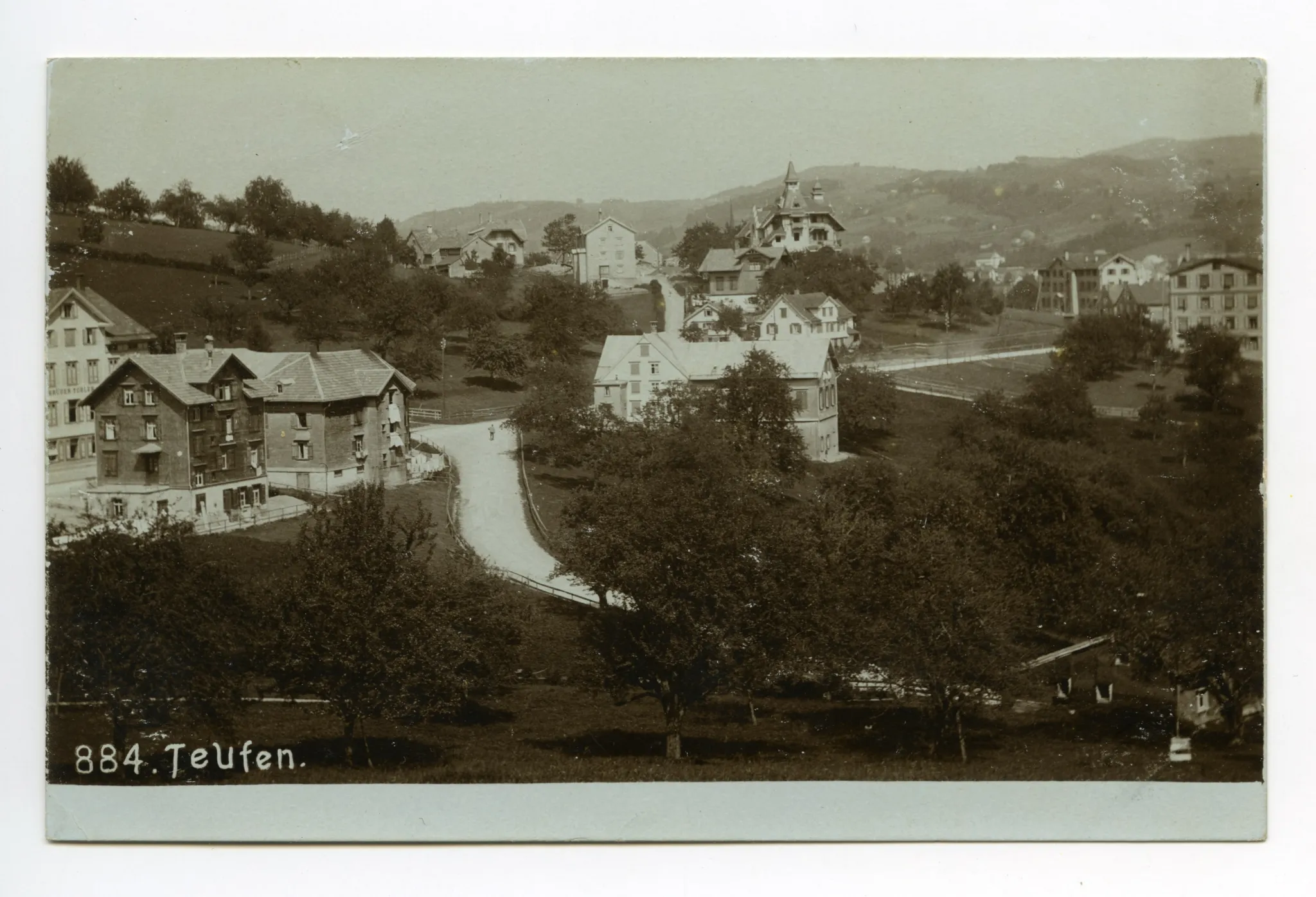 mit Textilfabriken und Villa Tobler (Höhenblick), Eggli.. Blick nach Osten (vgl. Hc.21-10)