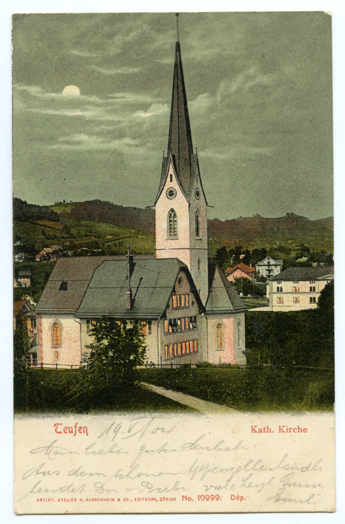 von Südwesten gesehen, mit Zeughaus (z.T.). Blick zu den Eggen
