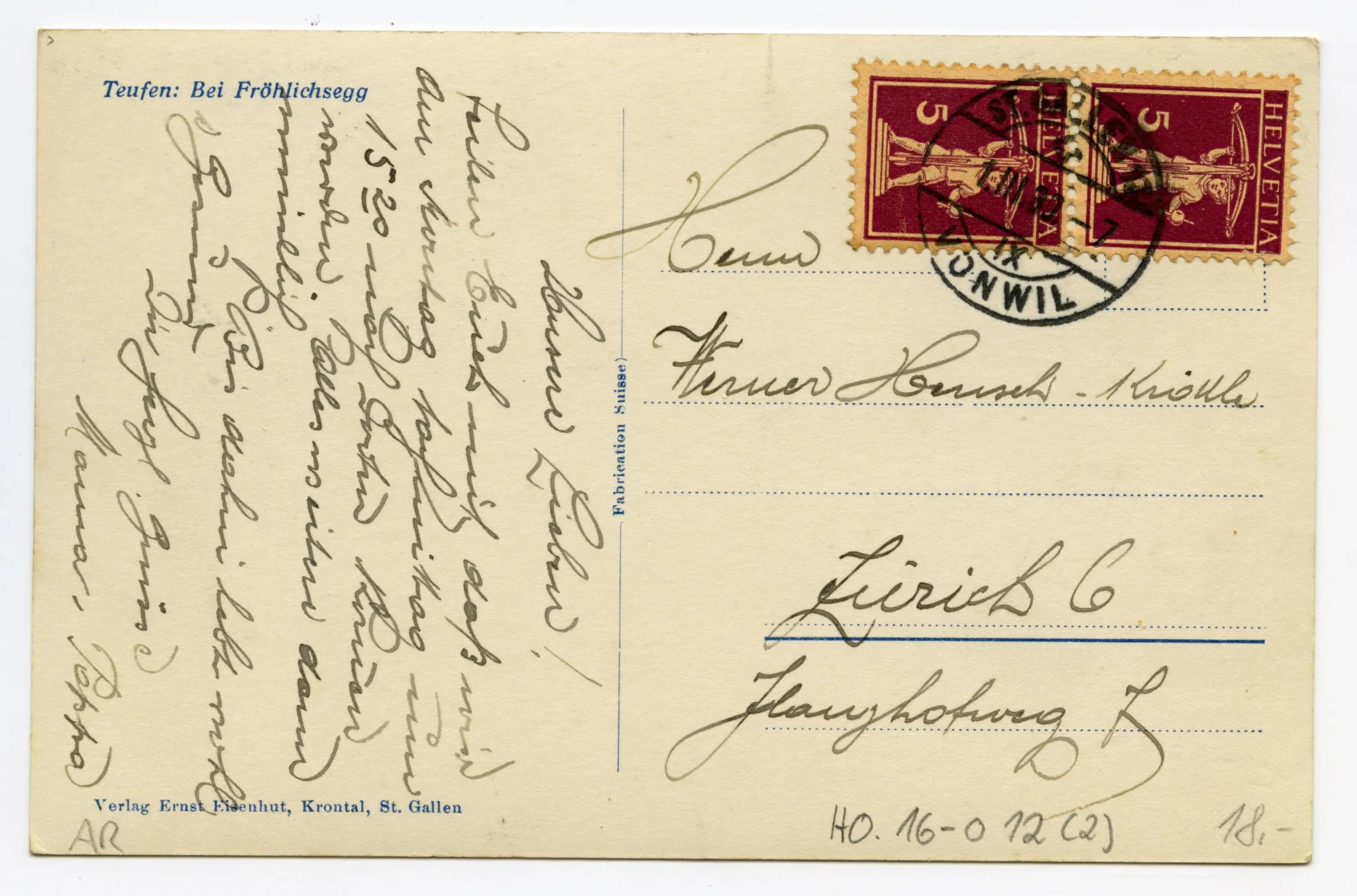 Rückseite mit Text
