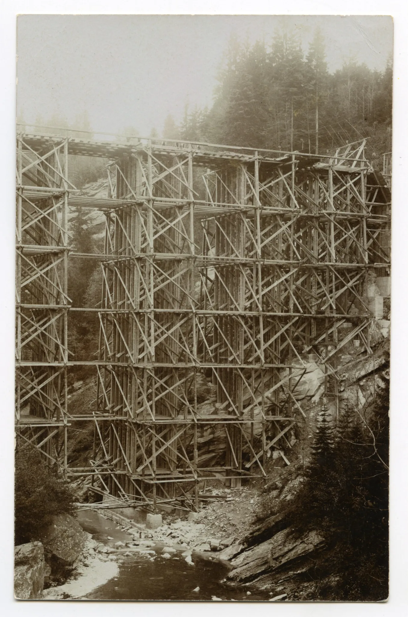 AnsichtGerüst Brückenbau (1907-1908)