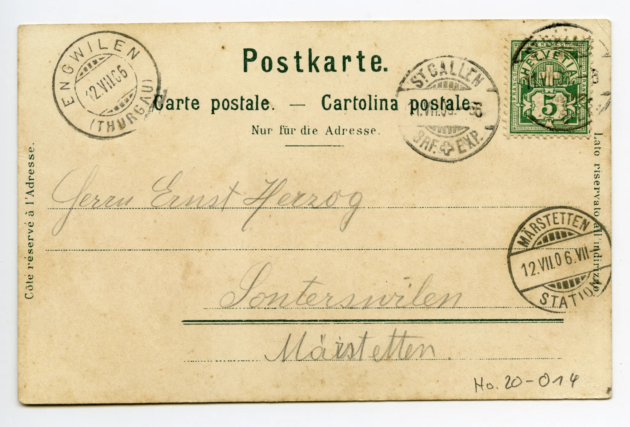Mehrbildpostkarte: Einzelbild links: Schmuckbild mit Appenzellerin in Tracht; Einzelbild rechts: Ansicht von Bad Sonder von Süden mit Fröhlichsegg im Hintergrund (vgl. Ho.20-013)