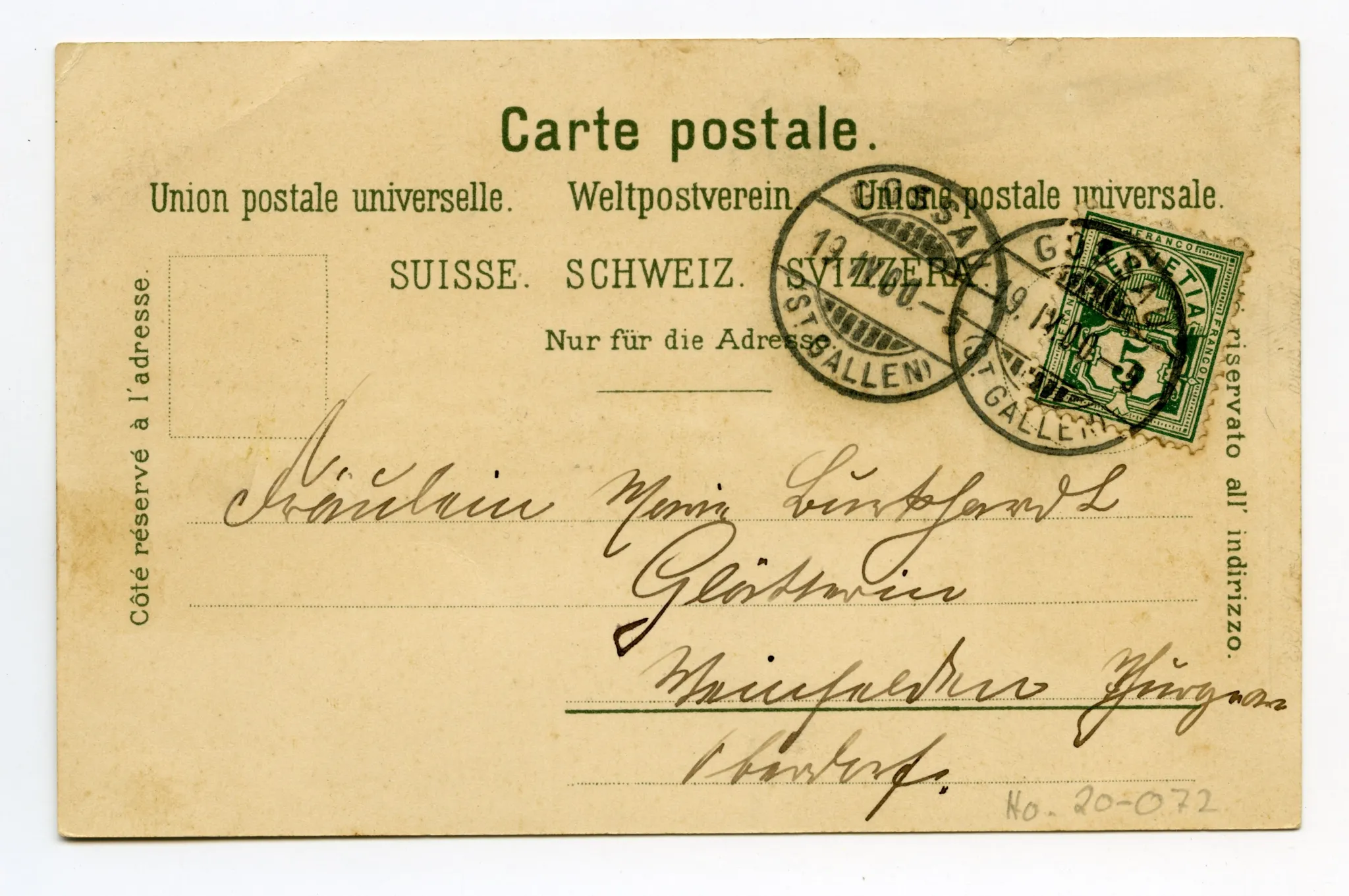 Rückseite mit Text