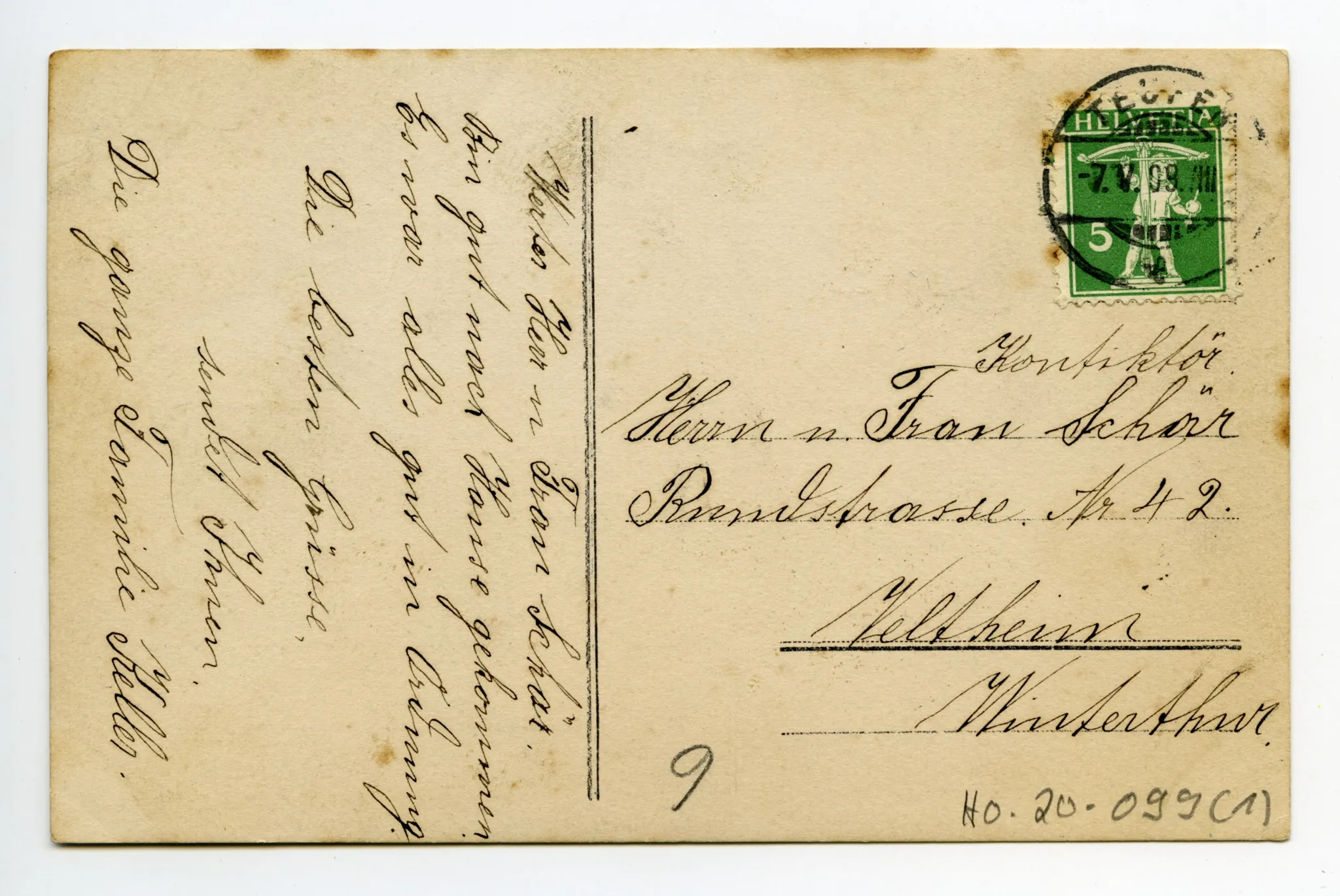 Rückseite mit Text
