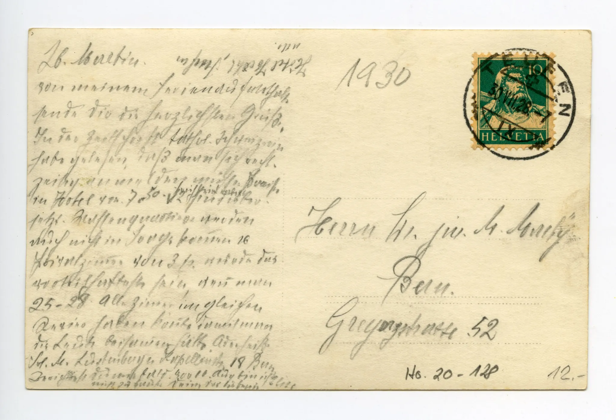 Rückseite mit Text