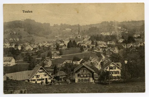 mit Schönenbüel, Bächli, Bahnhof, Krankenhaus, Blick gegen Frölichsegg, Bad Sonder, Schäflisegg