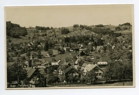 im Vordergrund Schönenbüel/Bächli, Blick zu Bad Sonder, Schäflisegg, Eggen-Höhenweg (vgl. Hc.15-28)