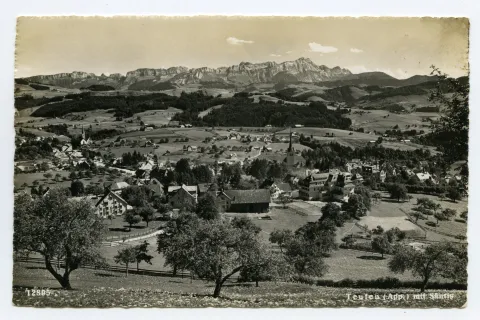 mit beiden Dorfkirchen, Getreidefeldern (?) sowie Rotbachbrücke / Haslenbrücke) (vgl. Hc.17-24)