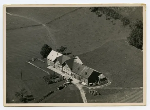 Tobel-Teufen, unterhalb Reservoir Wellenrüti, Luftaufnahme (vgl. Ho.20-196)