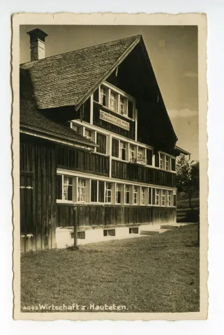 (eingegangen 1965), Karte in Hochformat, schräge Ansicht von vorne aus Süden