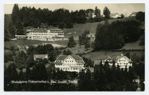 Ansicht mit Blick Richtung Kinderheilstätte Bad Sonder und Schäflisegg