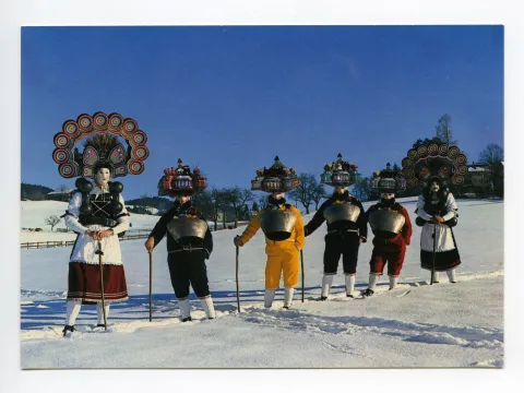Schuppel von sechs schöne Silvesterchläusen